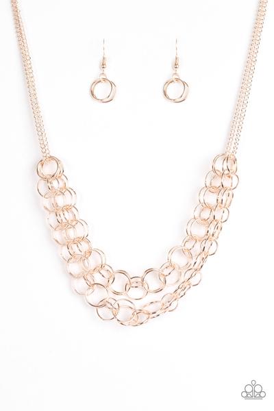 Circus Tent Tango - Rose Gold necklace