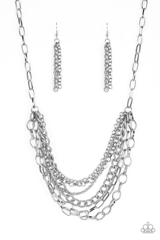 Color Bomb - Silver necklace