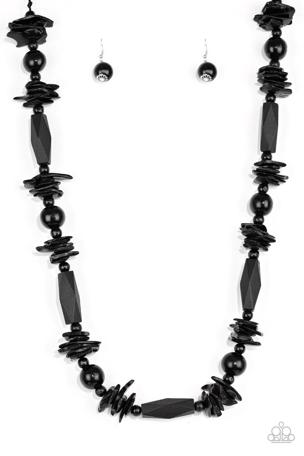 Cozumel Coast -  Black Wood Necklace