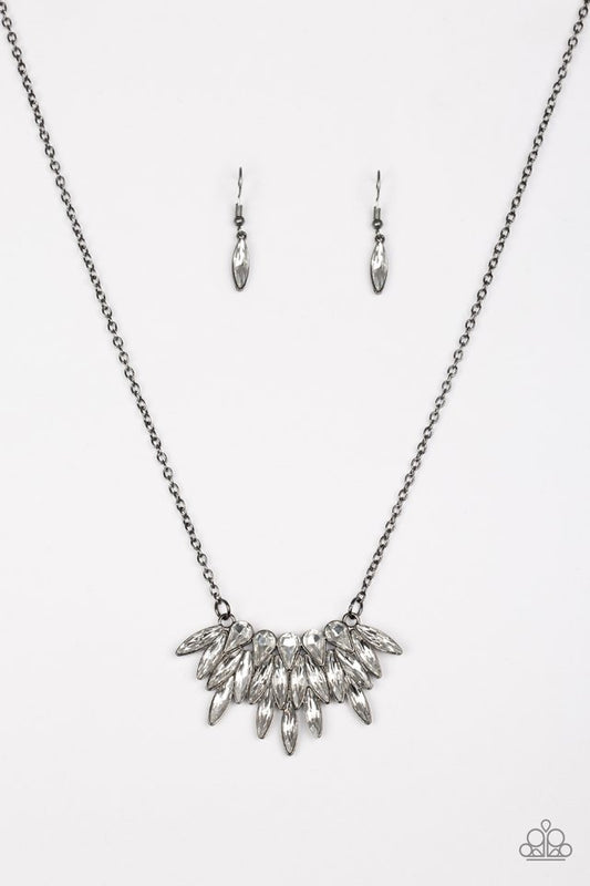 Crowning Moment - White rhinestones necklace