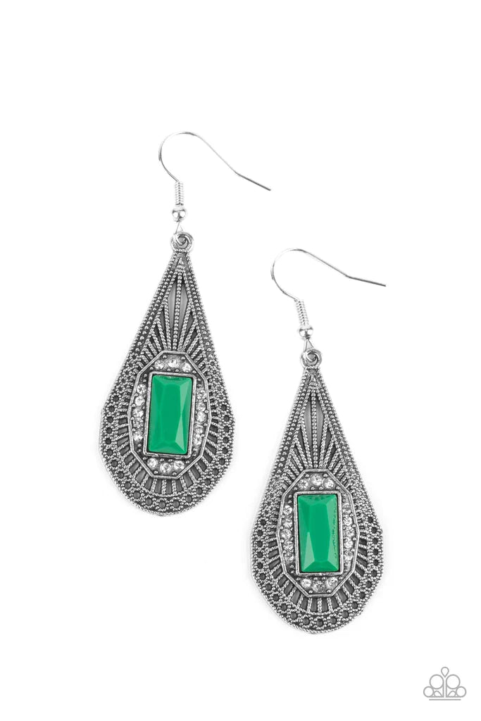 Deco Dreaming - Green Earrings