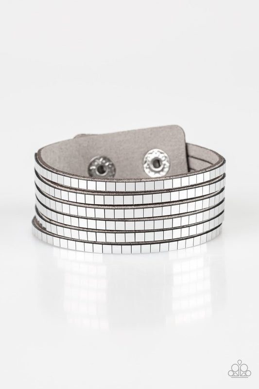 Disco Dazzle - Silver wrap bracelet