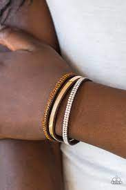 I MEAN BUSINESS - Brown/Multi WRAP BRACELET