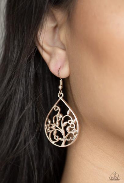 Enchanted Vines - Rose Gold earrings
