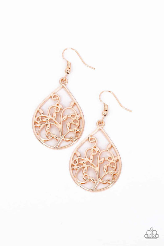 Enchanted Vines - Rose Gold earrings