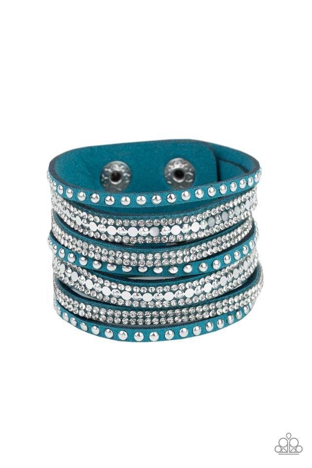 All Hustle and Hairspray - blue wrap bracelet
