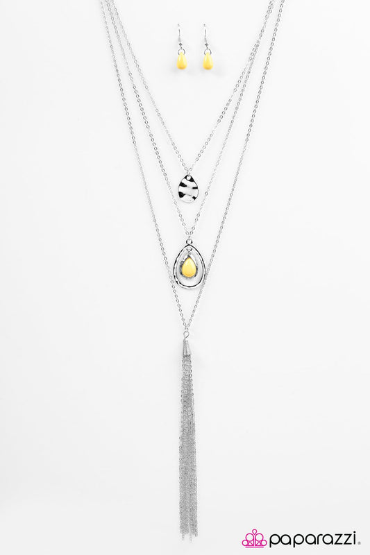 FIRE AND RAIN - YELLOW NECKLACE