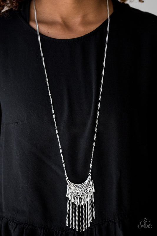 Happy Is The Huntress - Silver necklace