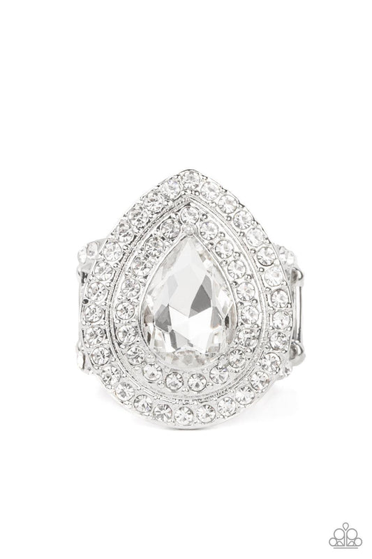 Icy Indulgence - white gem ring