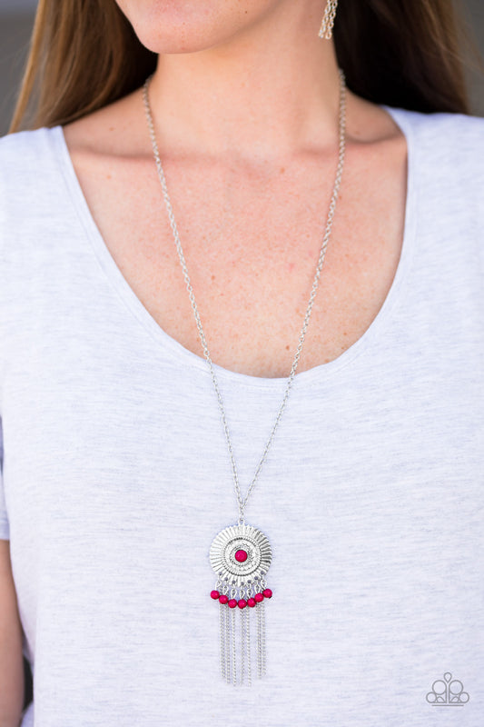 Pretty In Panama - Pink necklace