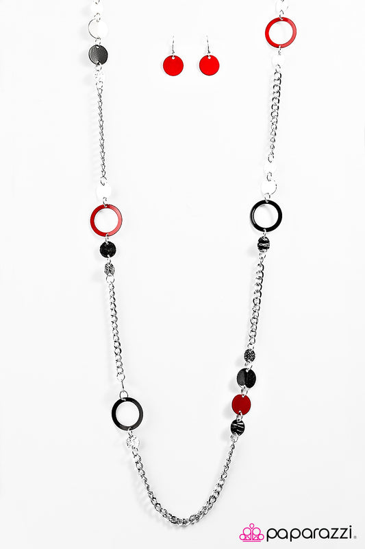 Cant Fight The Moonlight - Red/Black necklace