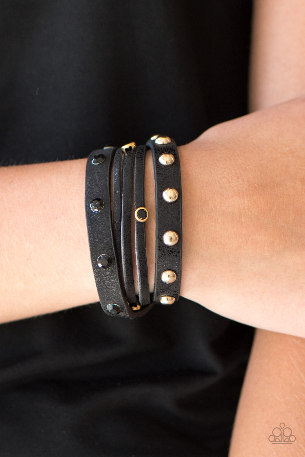 It Was The BEAST Of Times - Black wrap bracelet