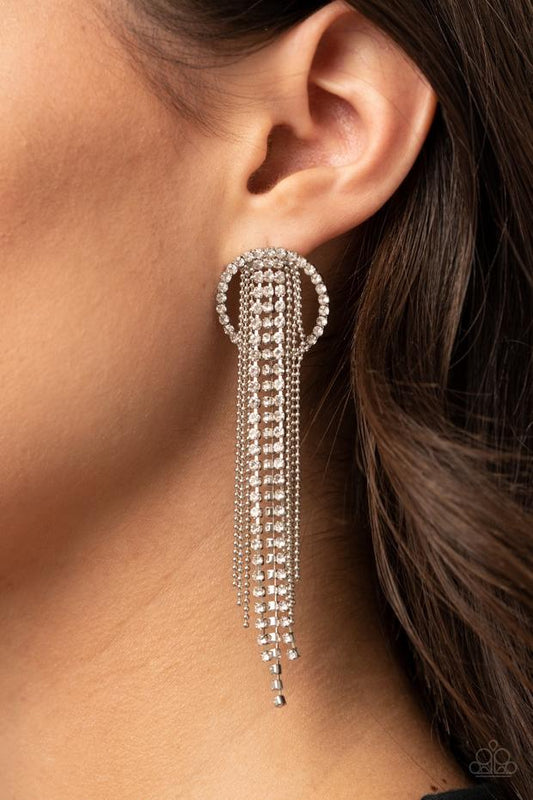 Dazzle by Default - White earrings (Life of the Party - January 2021)