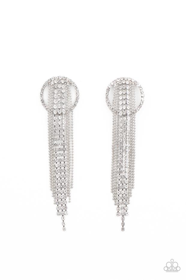 Dazzle by Default - White earrings (Life of the Party - January 2021)