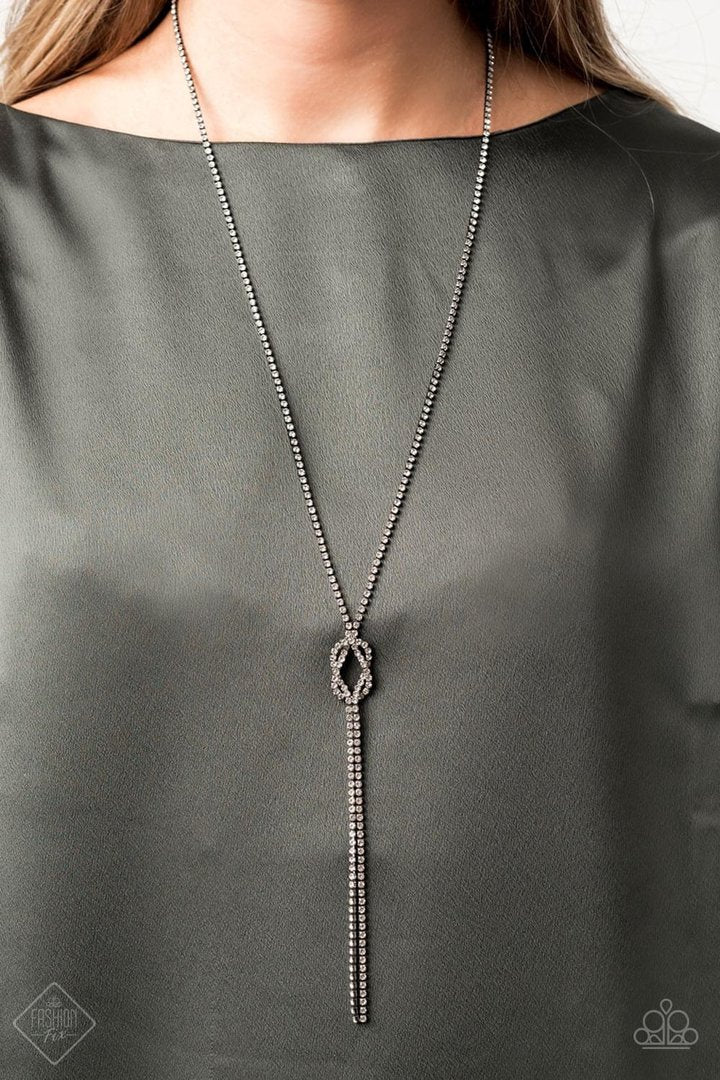 Knockout Knot - Black/Gunmetal necklace