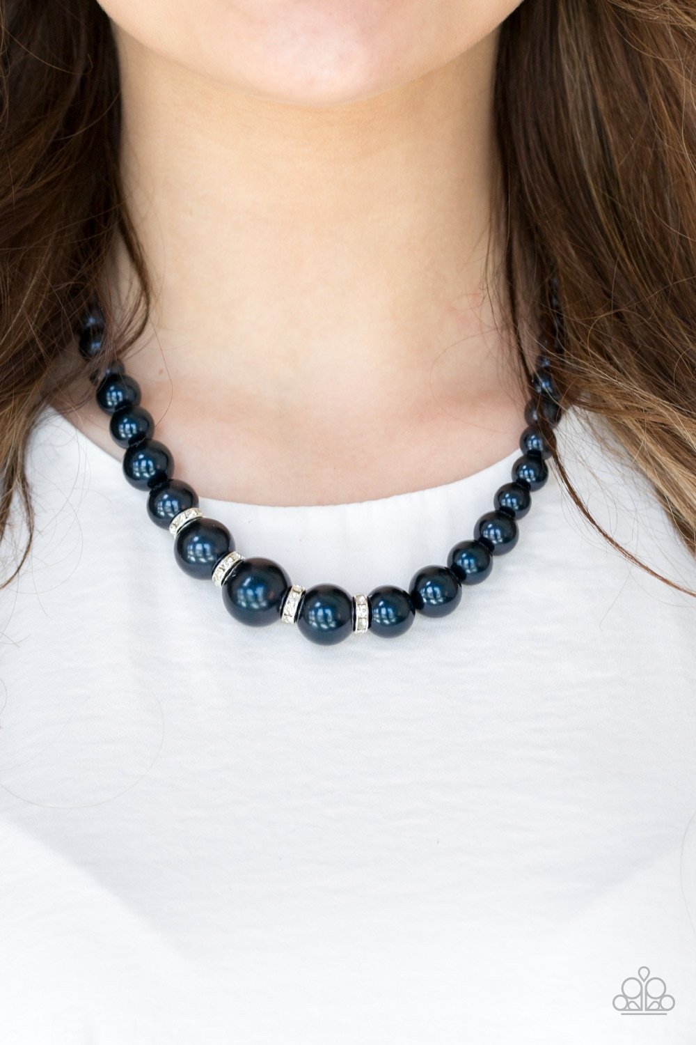 Party Pearls - Blue Necklace