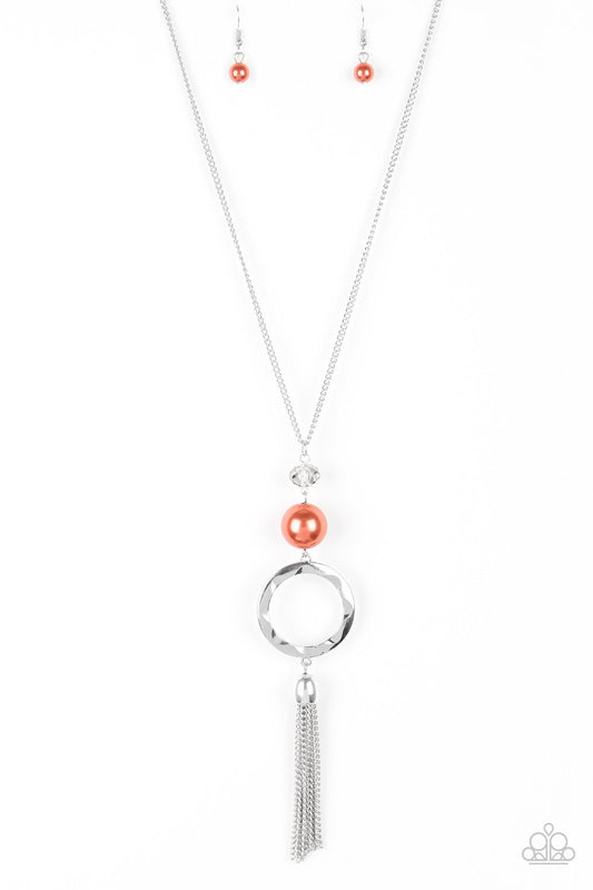 Bold Balancing Act - Orange necklace