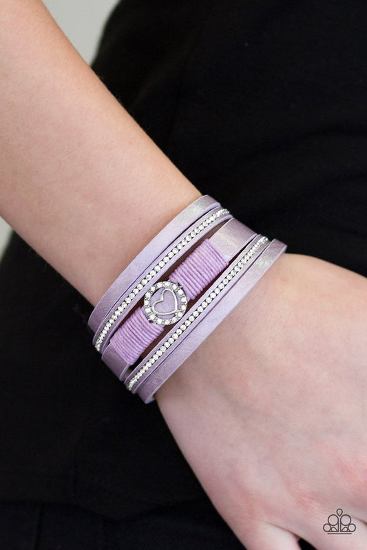 It Takes Heart - Purple bracelet
