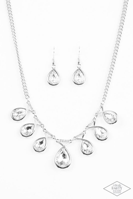 Love At FIERCE Sight - White gems necklace