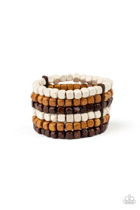 Tropical Tundra - Brown wood Bracelet