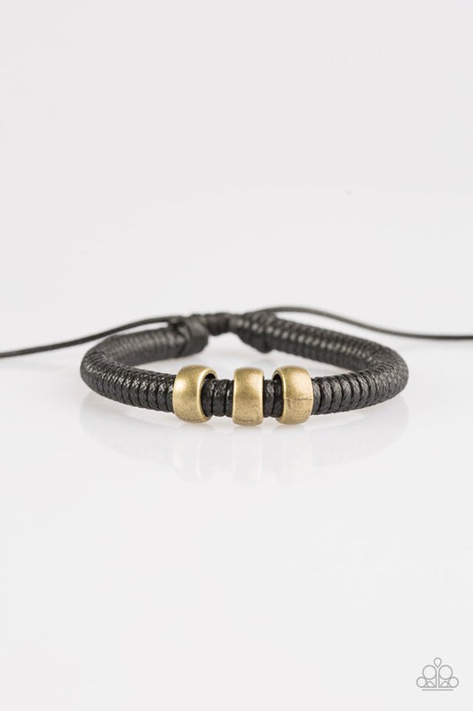 One For The Trail - Black/Brass urban bracelet