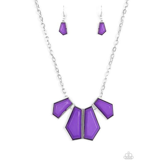 Get Up and GEO - purple necklace