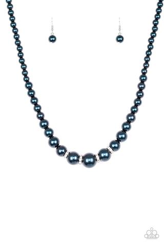 Party Pearls - Blue Necklace