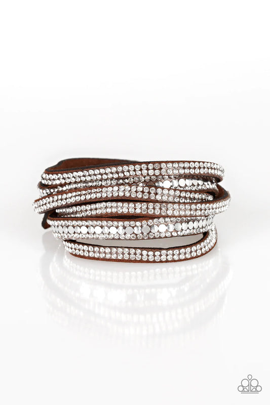 Rock Star Attitude - Brown wrap bracelet