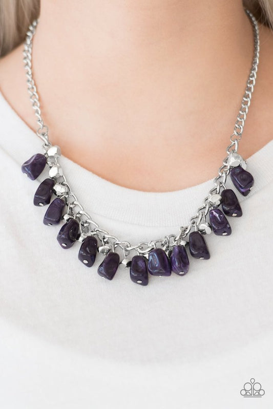 Rocky Shores - Purple Necklace