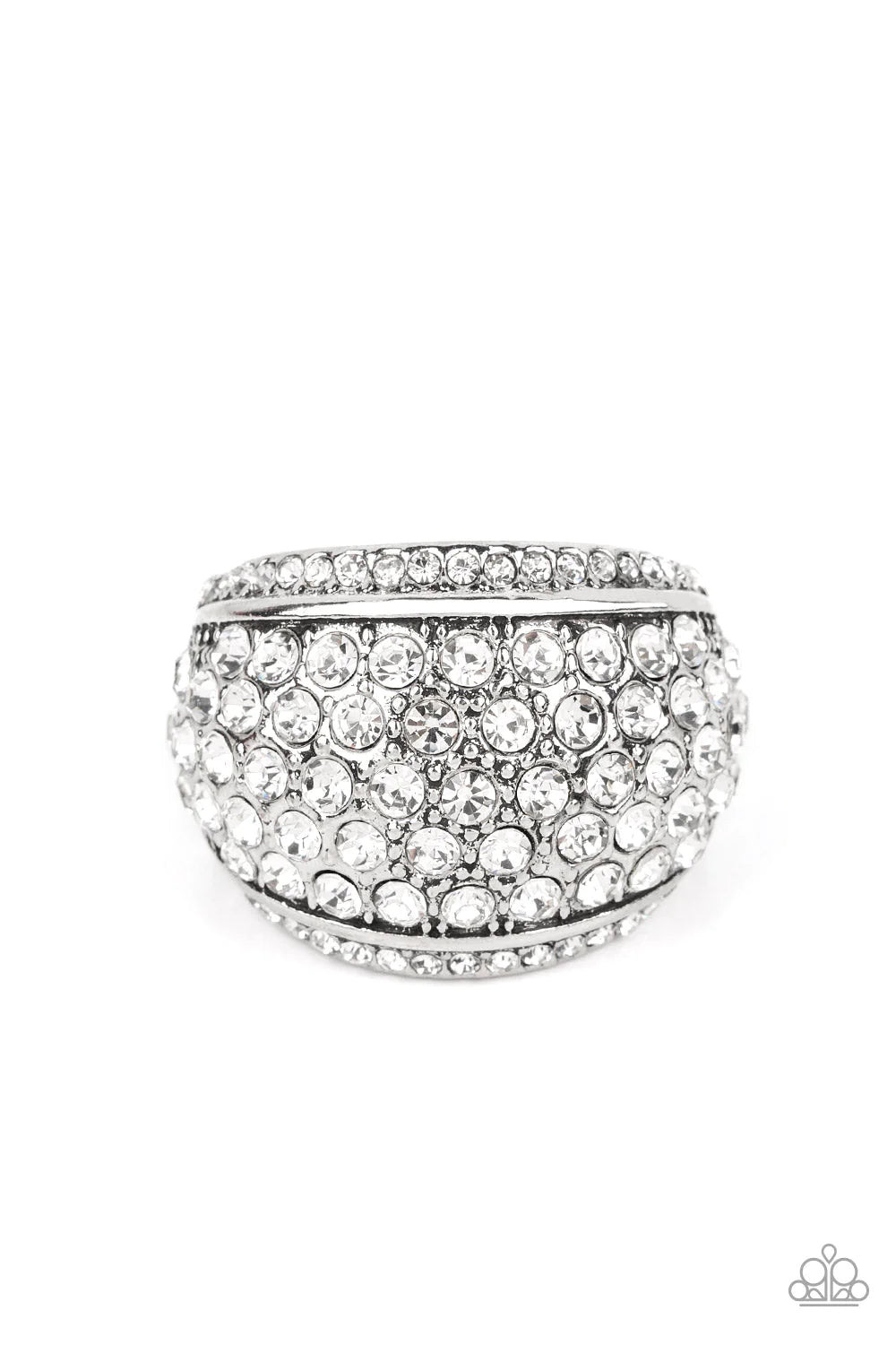 Running OFF SPARKLE - white rhinestones ring