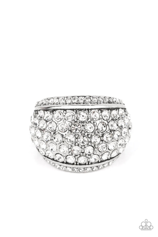 Running OFF SPARKLE - white rhinestones ring