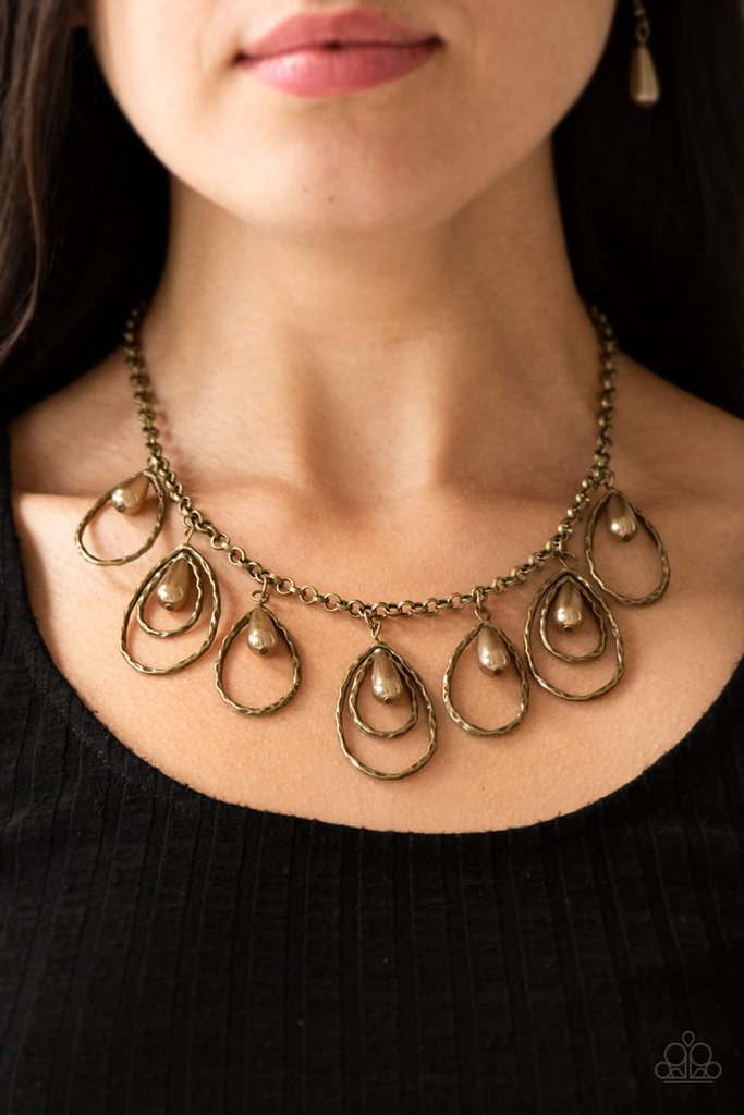 Rustic Ritz - Brass Necklace