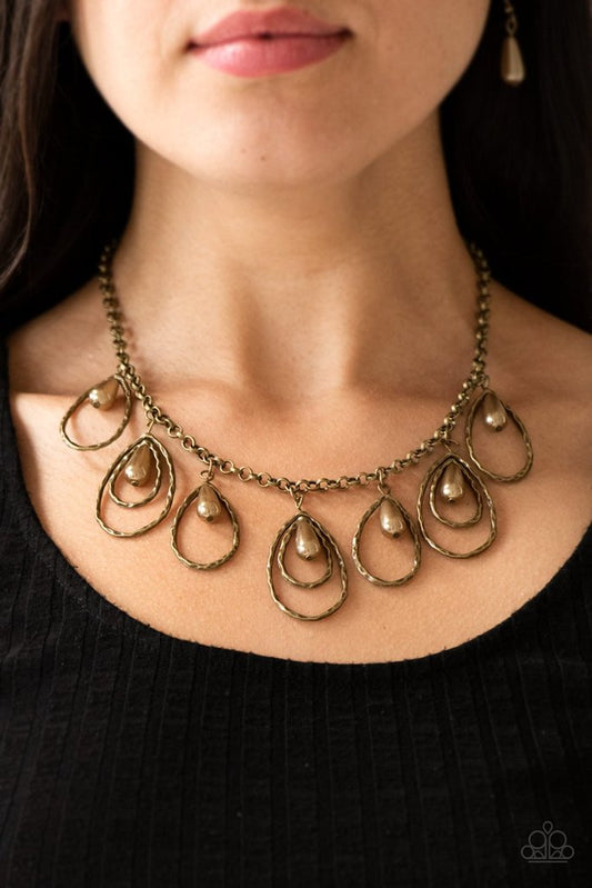Rustic Ritz - Brass Necklace