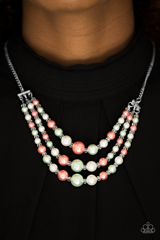 Spring Social - Multicolor pearl necklace