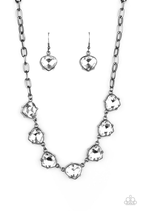 Star Quality Sparkle - Black/Gunmetal necklace