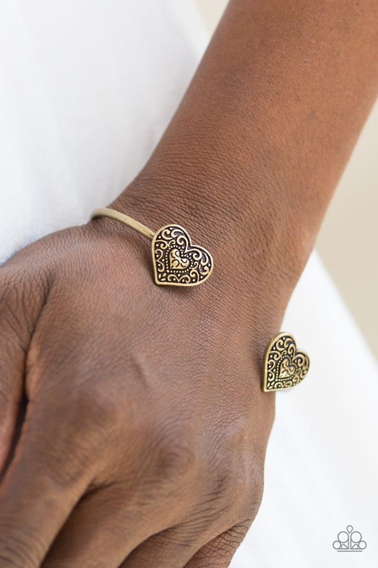 Tenderhearted - Brass heart bracelet