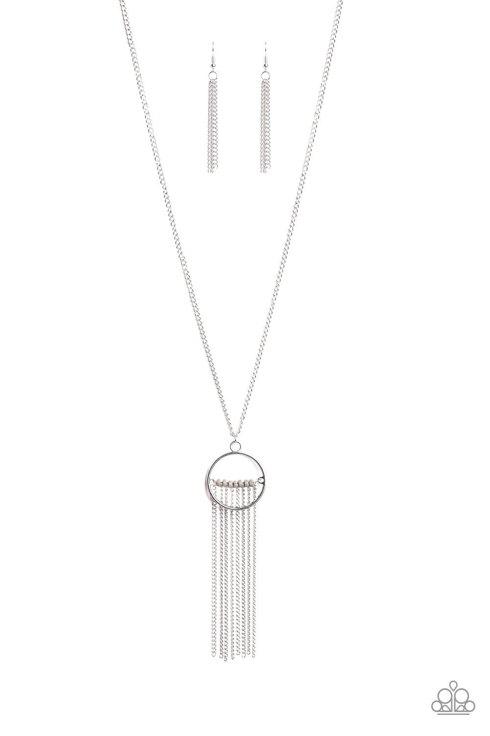 Terra Tassel - Silver necklace
