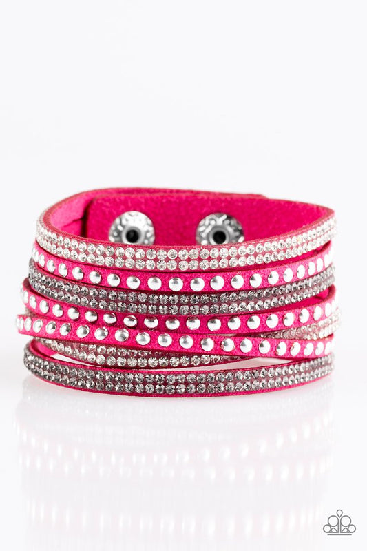 Victory Shine - Pink wrap bracelet